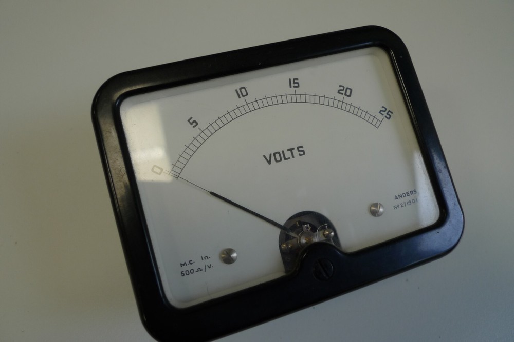 Voltmeter Panel Meter Anders Instruments 25 Volts DC N.W.1