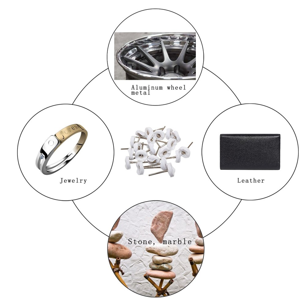 Little Buffer Wheels Buffing and Polishing Wheel for Rotary Drill Tools White...