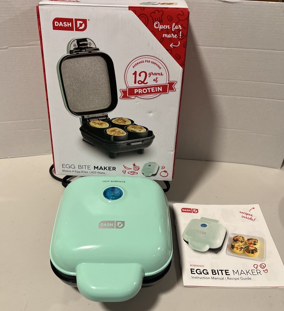 DASH Egg Bite Maker for A Fast Portable Breakfast Packed W/ Protein, Cookbook