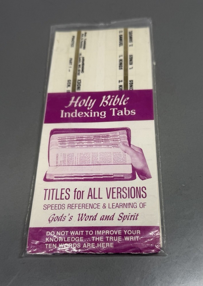 Vintage Bible Indexing Index Tabs