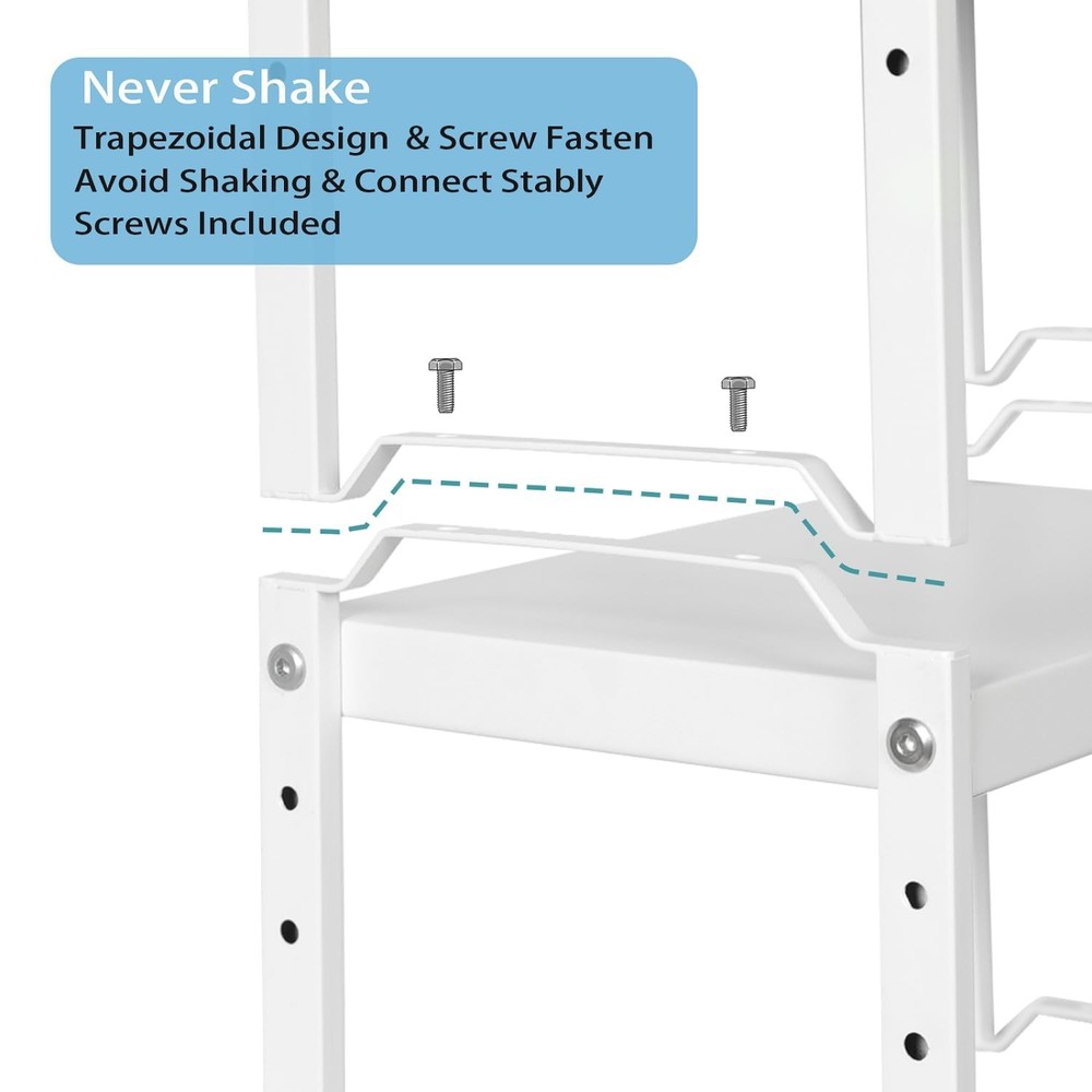 2 Pack Expandable Kitchen Cabinet Shelves Organizers, Stackable Adjustable Sm...