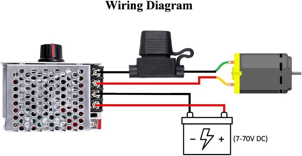 Compact 7-70V 30A PWM Speed Controller for 12V to 48V Motors – Efficient Control