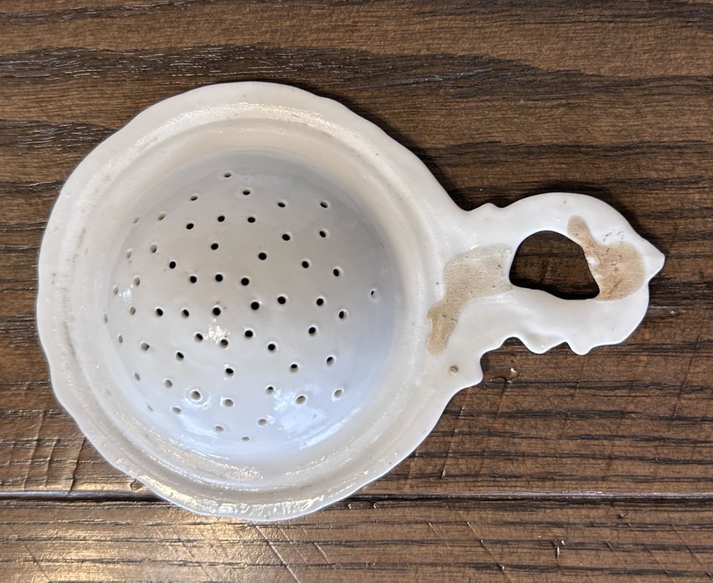 VTG 2pc TEA STRAINER w/ Handle & CUP PROV SXE E.S. GERMANY