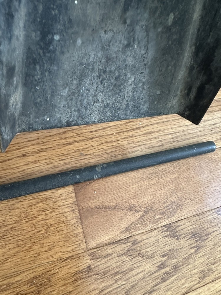 Vintage MCM Iron Modern Fireplace Tool Set Black