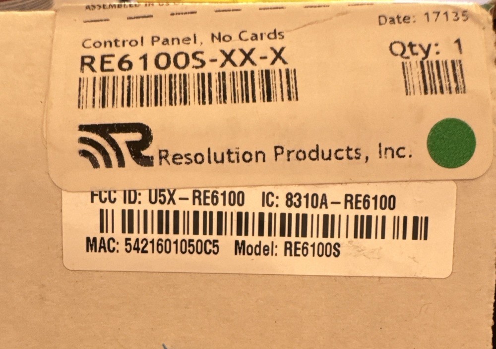 Alula Control Panel Helix RE6100S-XX-X