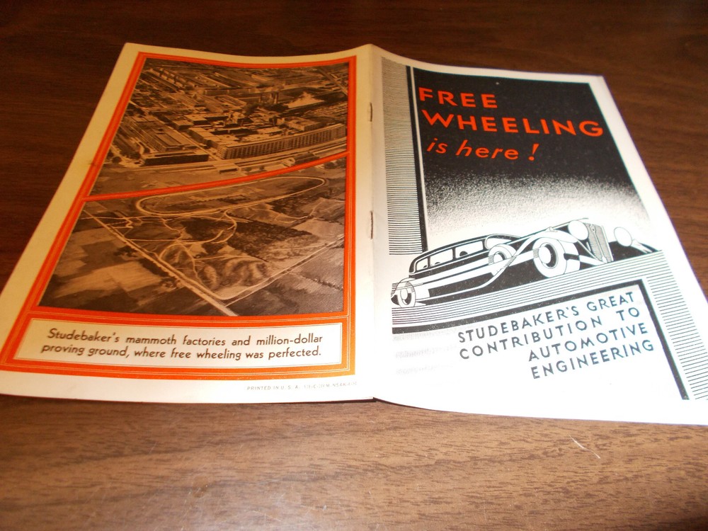 1930 Studebaker "Free Wheeling" 16-page Advertising Booklet