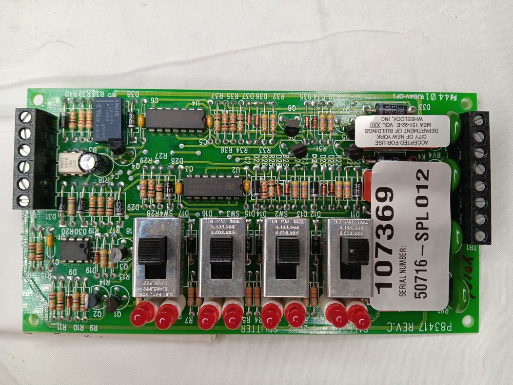 WHEELOCK SPL 107369 4 Zone Splitter Board Module