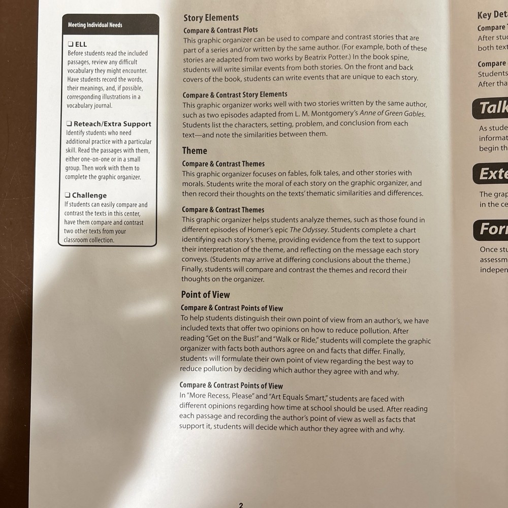 What’s The Point Comparing Text Center Grade Three
