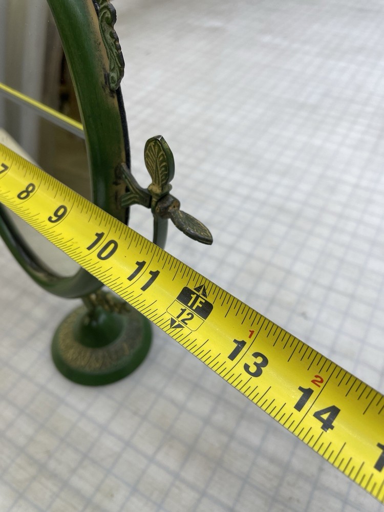 Vintage Brass Tilting Vanity Table Standing Mirror Frame