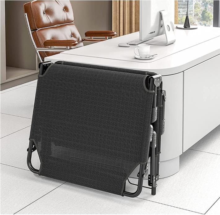 NAIZEA Folding Cot Adjustable 4-Position Reclining Folding Chaise With Mattress