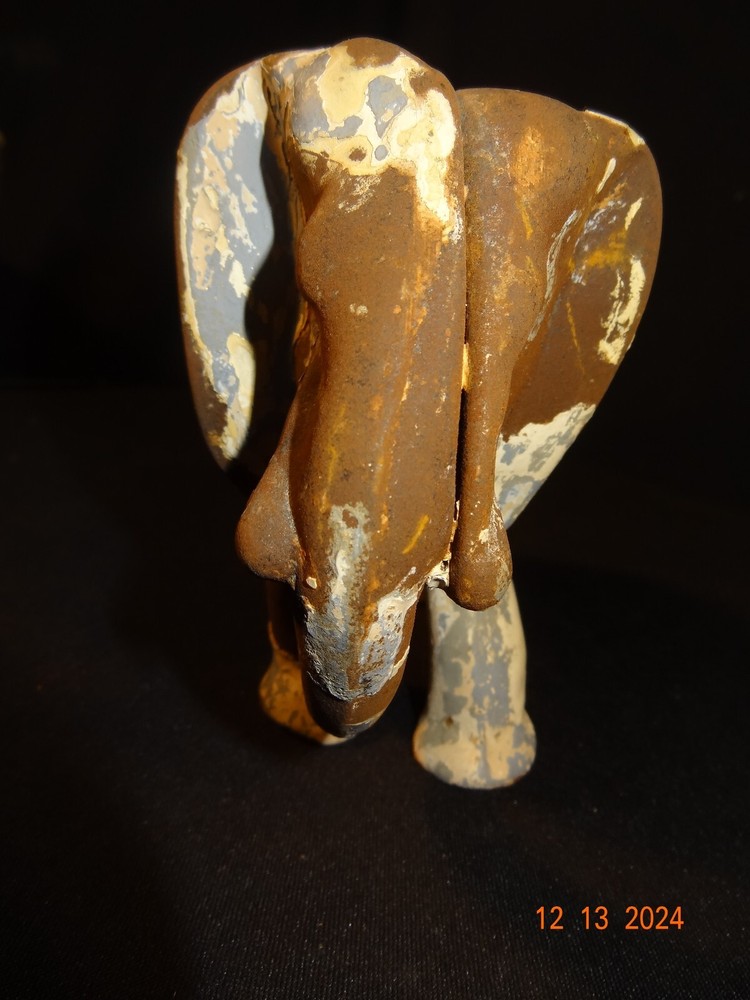 ANTIQUE ELEPHANT CAST IRON DOORSTOP