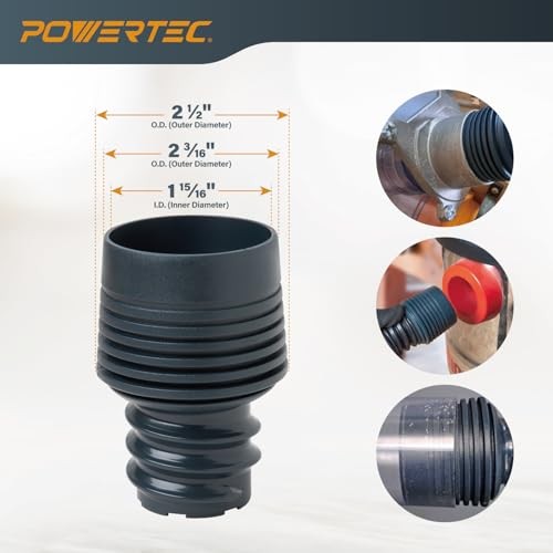 Power Tool Hose Kit with 10’ Vacuum Hose, 2 Quick Change Adapters & Threaded