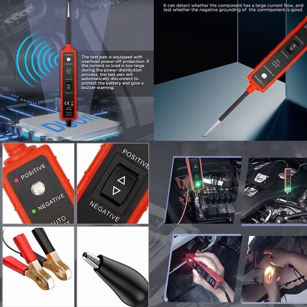 6-24V Digital Car Auto Power Probe Circuit Electrical Tester Test Device System