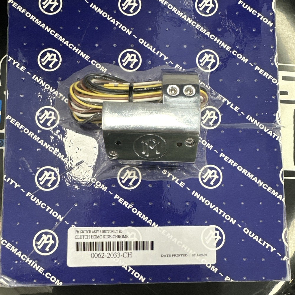 Chrome Left-Side Three-Button Hydraulic Clutch Switch Assembly 0062-2033-CH
