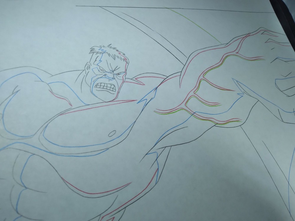 Marvel animation cels Production Art Marvel Comics AVENGERS ASSEMBLE THE HULK