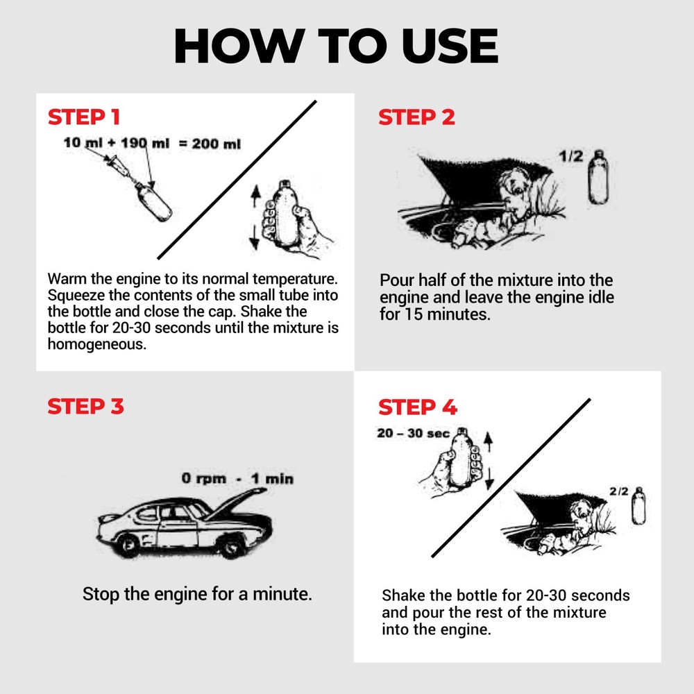 RVS Technology D8 engine treatment. Restore your engine, increase fuel economy!