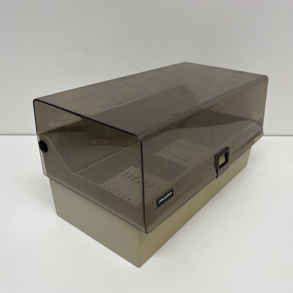 Vintage Mediamate Floppy Disc 5.25" Box Case Holder With Inserts