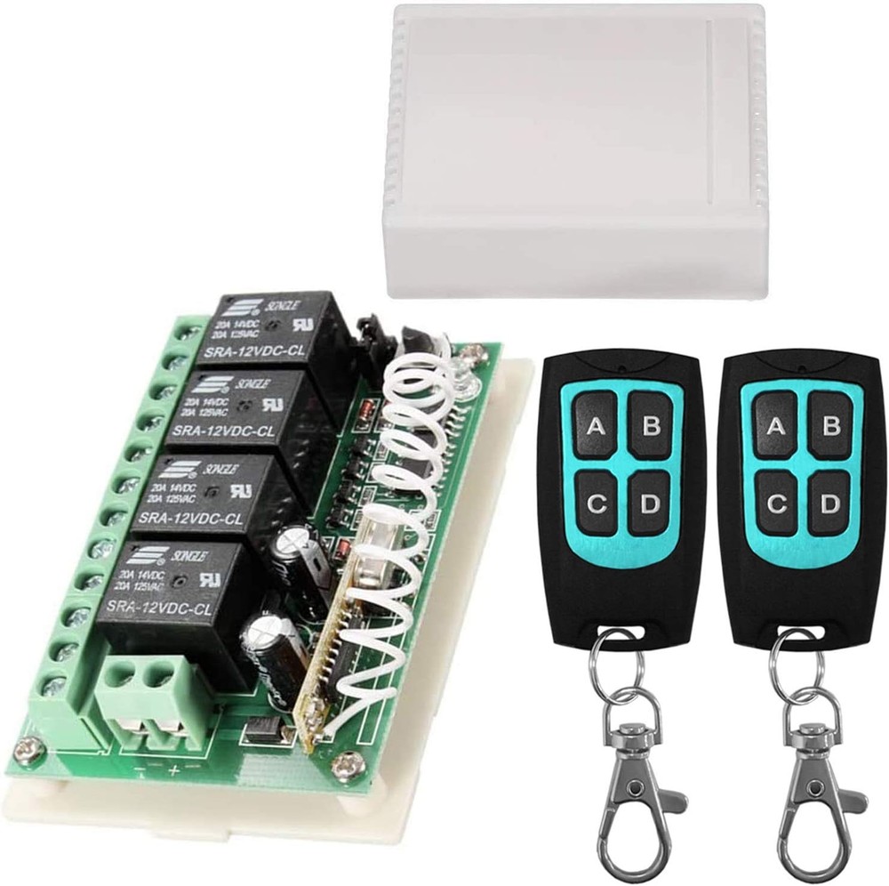 Wireless RF Relay Module 12V 4 Channel Kit