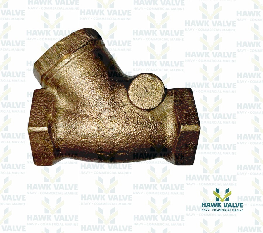 1" BRONZE 200 THREADED Y-PATTERN SWING CHECK VALVE - POWELL FIG.560