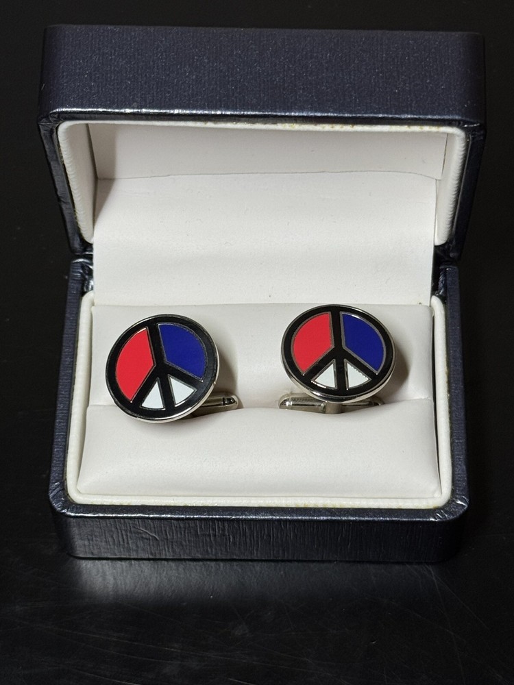 Peace Sign Cuff Links Grateful Dead Inspired
