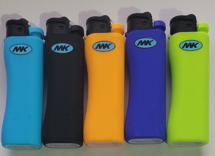 MK Grip Pro Refillable Butane Cigarette Lighter MultiColor 5 Count