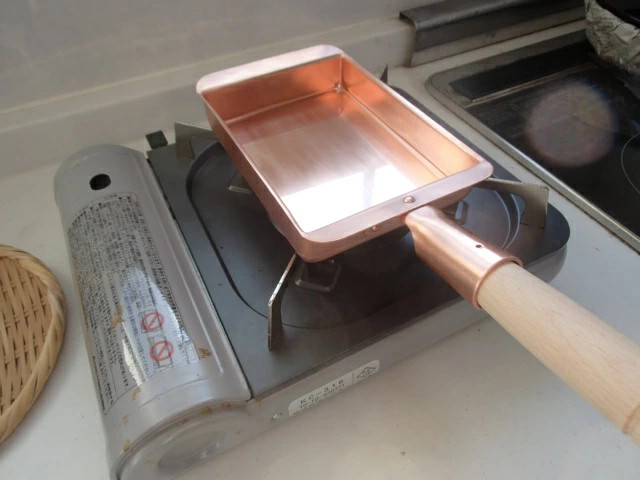 Pure copper rectangular tamagoyaki pan Kansai style inner dimensio From Japan
