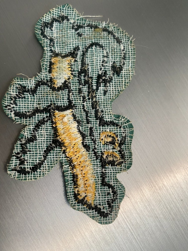 Vtg Alligator Embroidery Patch Green & Yellow
