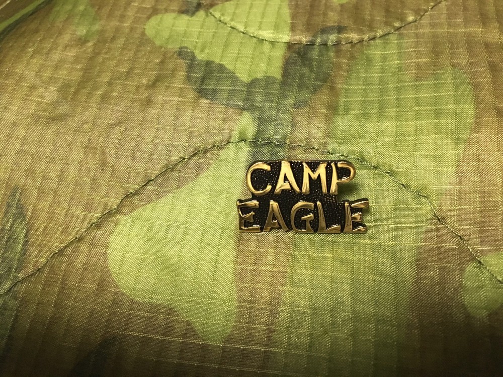 CAMP EAGLE VIETNAM TEXT HAT PIN