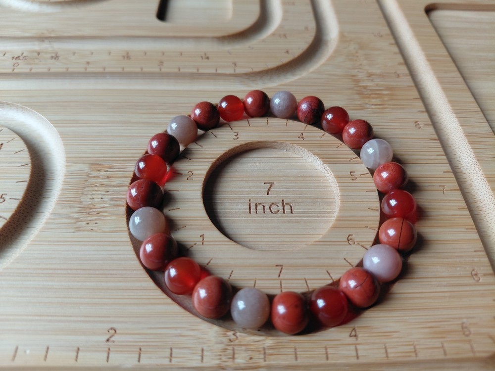 Red Jasper/Carnelian/Sunstone Bracelet
