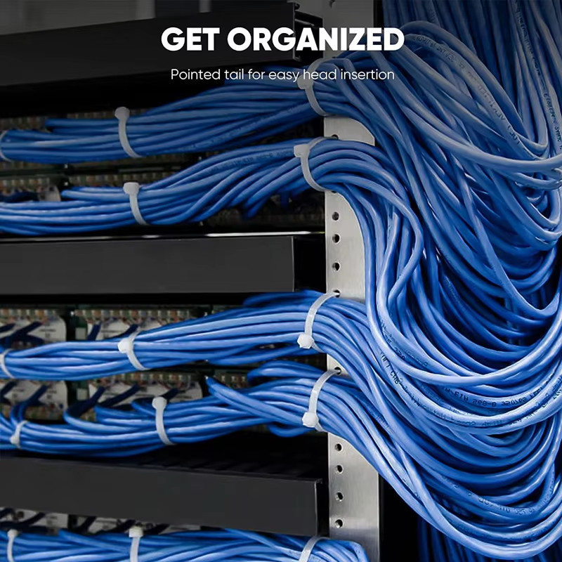 Strong nylon cable ties for bundling, fixing, self-locking, extra secure grip