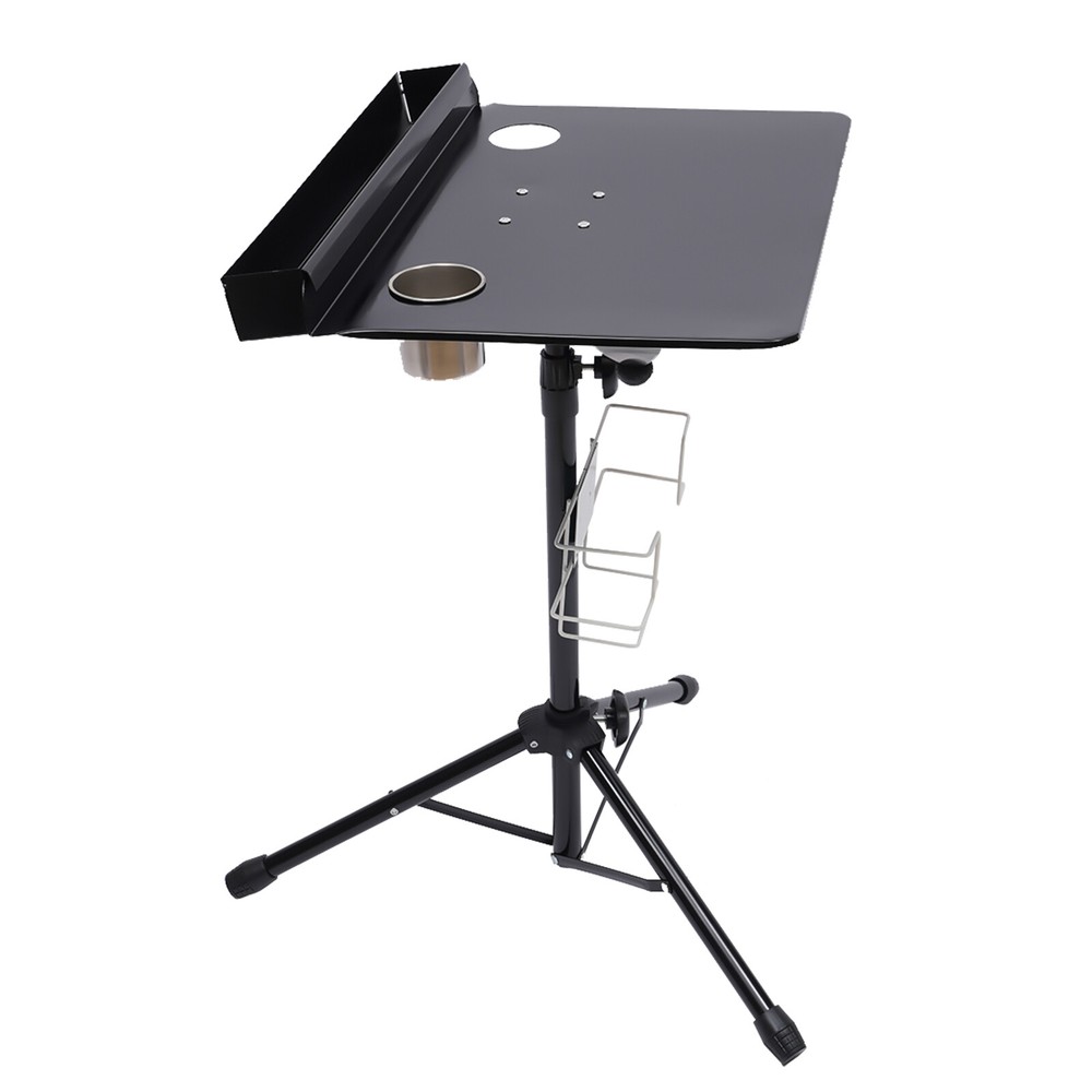 Tattoo Mobile Work Station Stand Fixed Desktop with a Removable Back Tray Black