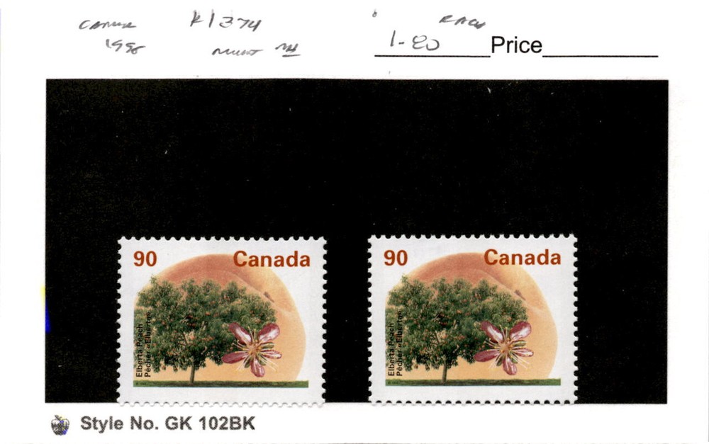 Canada, Postage Stamp, #1374 (2 Ea) Mint NH, 1992 Trees (AD)