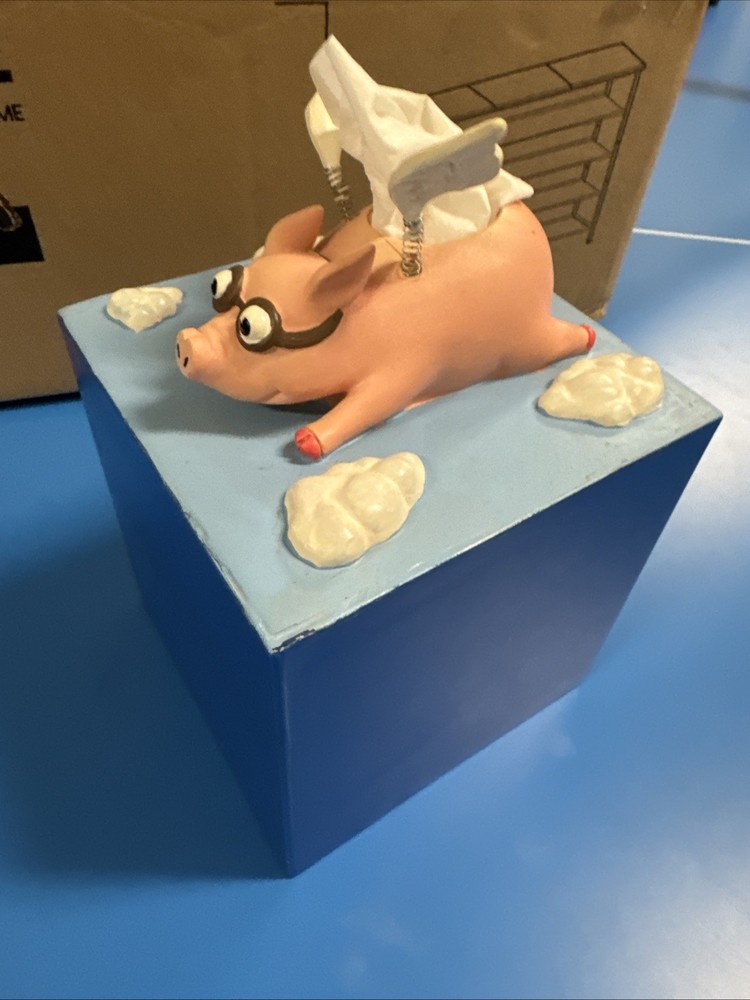 Flying Pig Tissue Box Cover RARE