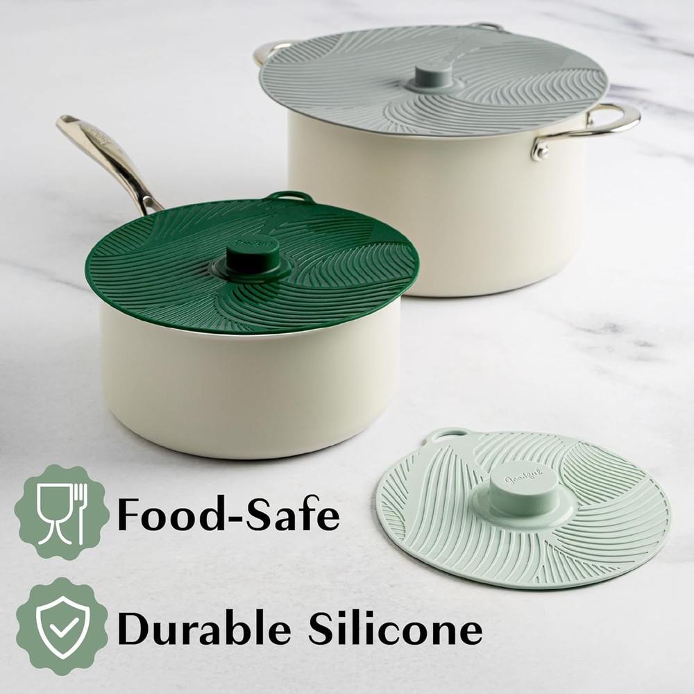 Silicone Suction Seal Lids - 3 Multisized Dishwasher Safe Kitchen Tools