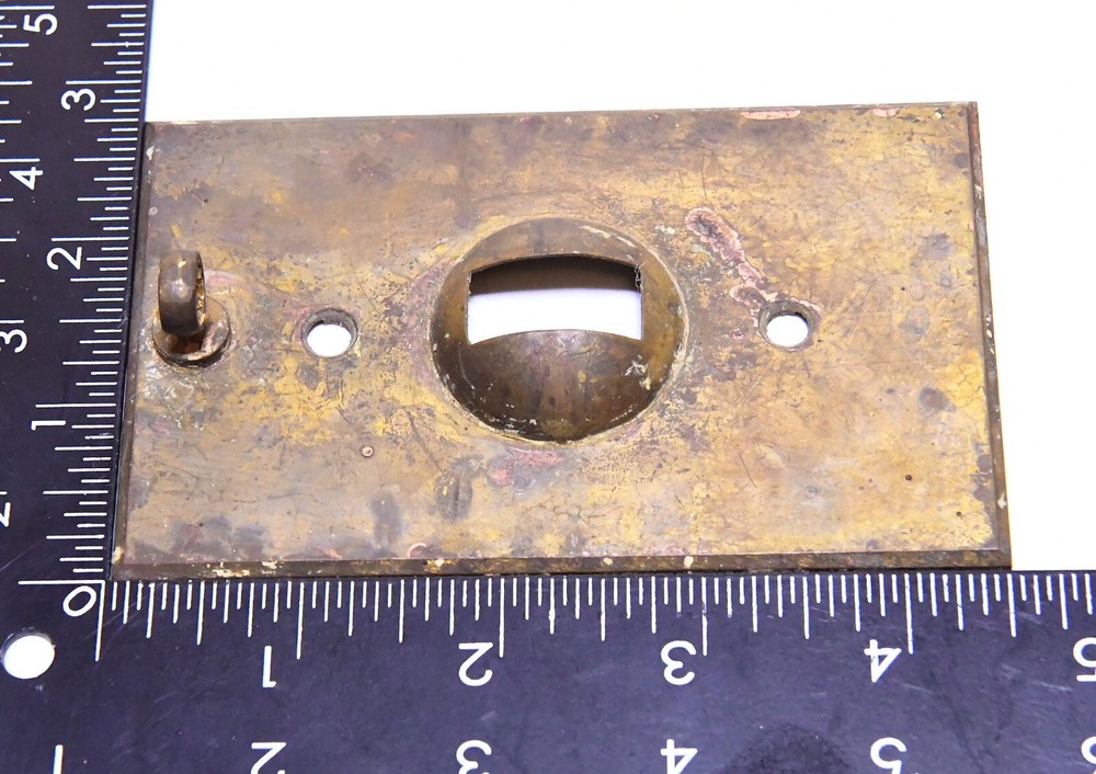 VINTAGE DOMED BRASS COVER SWITCH PLATE