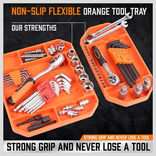 HORUSDY 3PC Large Non-Slip Flexible Tool Tray | Tool Organizer | Tool Storage |