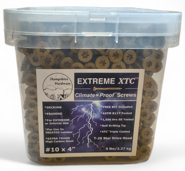 XTC™ Climate Proof™ Decking and Framing Screws #10 x 4"