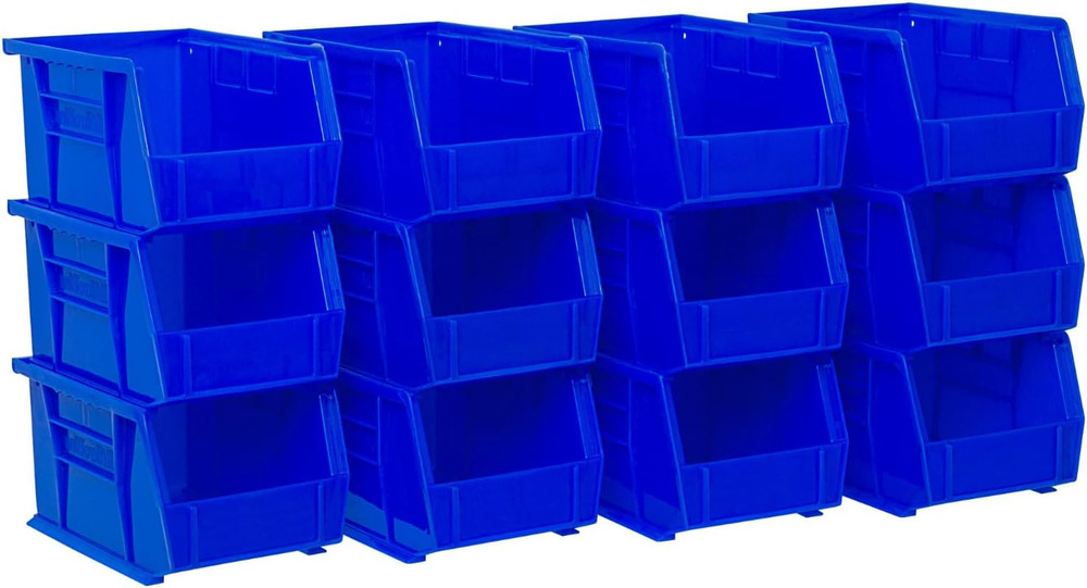 30237 Akrobins Plastic Storage Bins, Space-Saving Stackable Bins for Garage, Pan