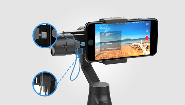 Moza Mini-MI Smartphone Gimbal – Open Box, Unused – Wireless Charging – Complete
