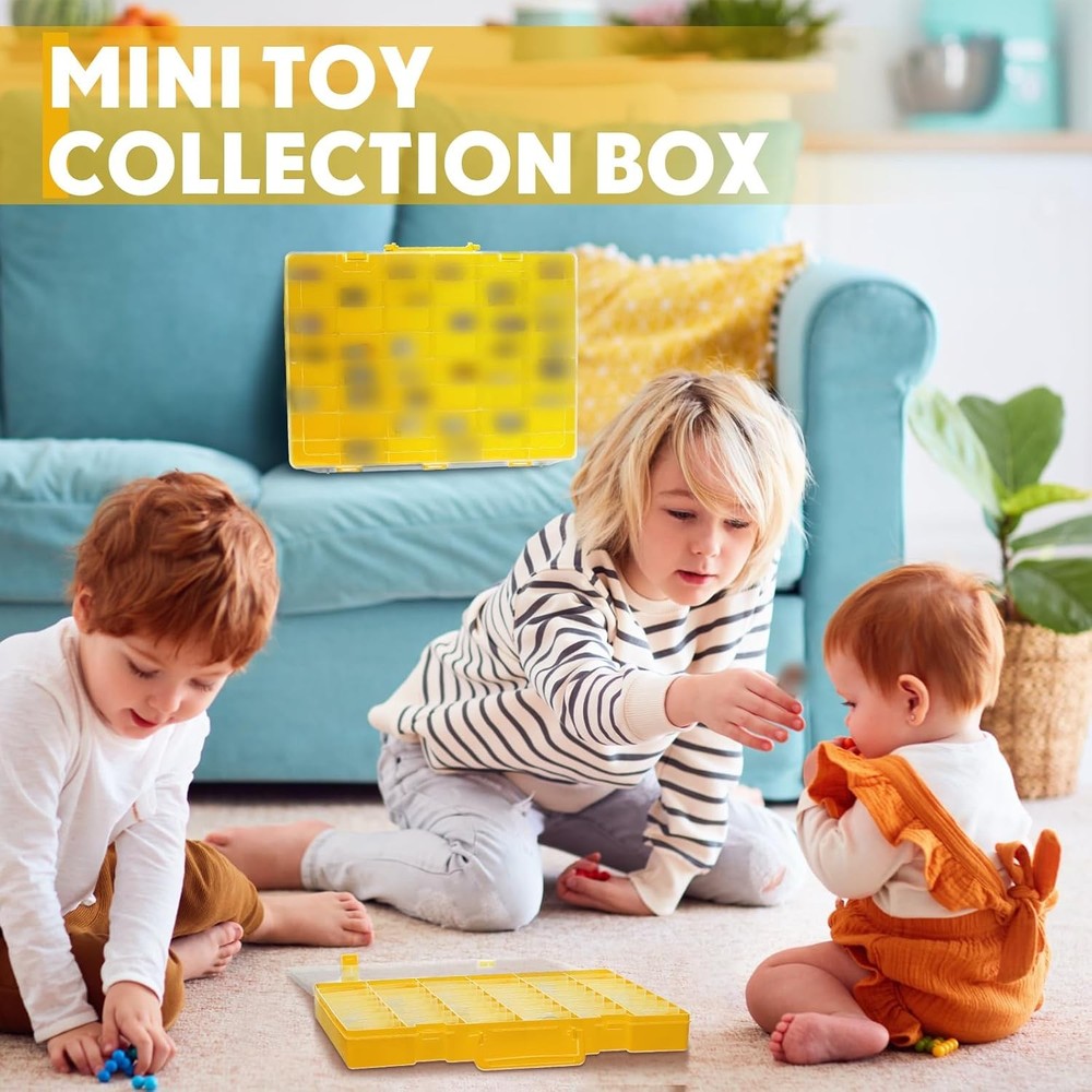 2 Pcs 48 Grids Plastic Storage Bead Organizer Box Tackle Box Compartment Large