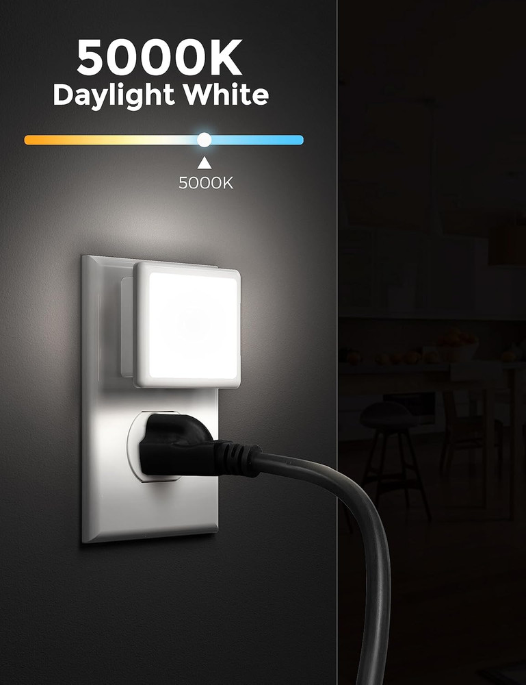 Night Lights Plug into Wall, [6-Pack] Plug in Night Light, Dusk-To-Dawn Sensor,