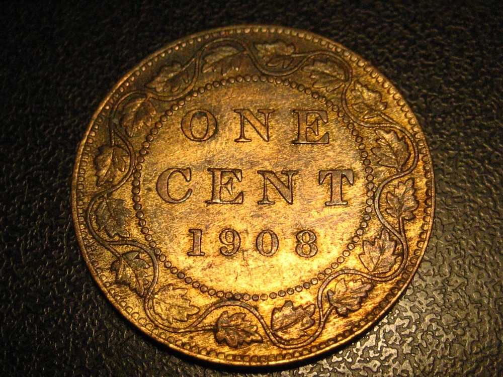 1908 Canadian Large Cent AU #2