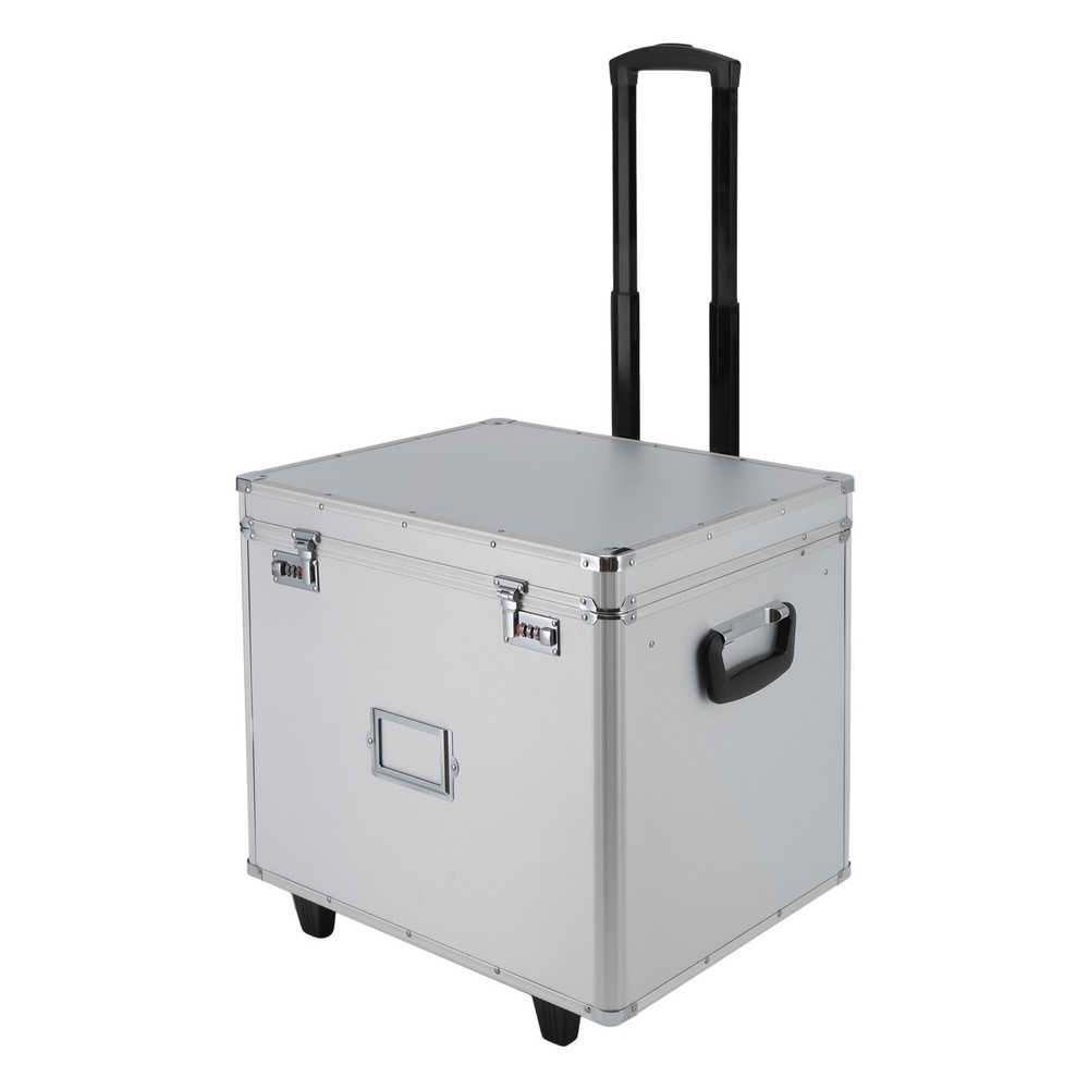 Waterproof Document Box Locking Mobile File Storage Organizer Aluminum Alloy