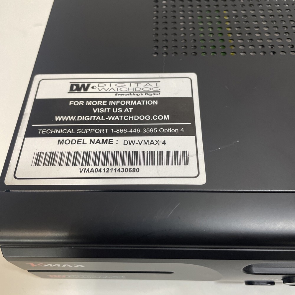 Digital Watchdog DW-VMAX 4 DVR, 500 GB - Powers On *Untested*
