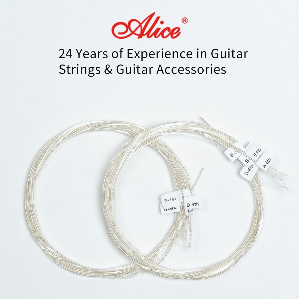 Classical Guitar Strings, Alice 2 Set Classic Guitar 6 Strings Clear Nylon No...