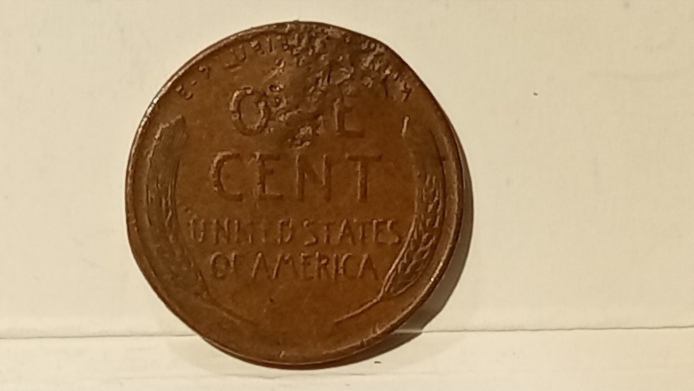1954 D Lincoln Wheat Cent Error Coin Double Struck