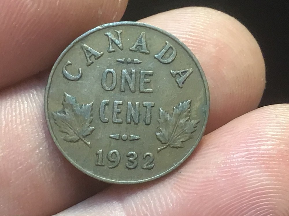 1932 Canada Cent, Canadian Penny, 1 Cent