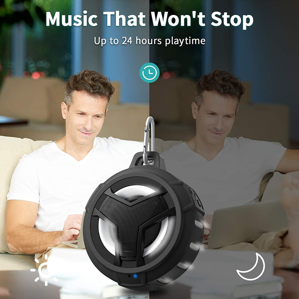 Bluetooth Shower Speaker, Portable Bluetooth Speakers, IP67 Waterproof Wireless