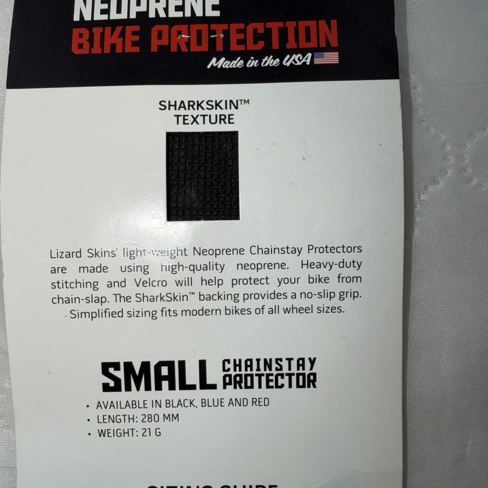 Lizard Skins Neoprene Chainstay Protector: SM, Black