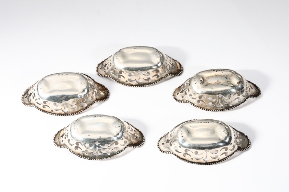 Vintage Five Gorham Sterling Silver Nut Dishes